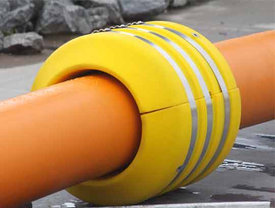 Offshore wind cable stability system prevents damage