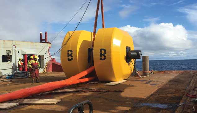 In-line mooring buoyancy developed for floating wind and SURF sectors