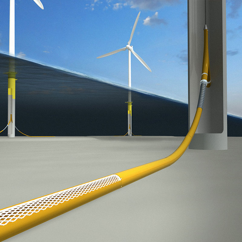 global Contratista Socialista Fixed offshore wind turbine cable protection systems